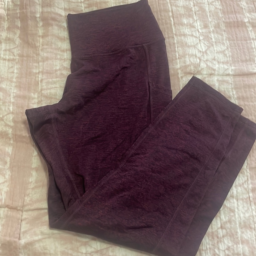 Purple aerie fleece-lined leggings size xl